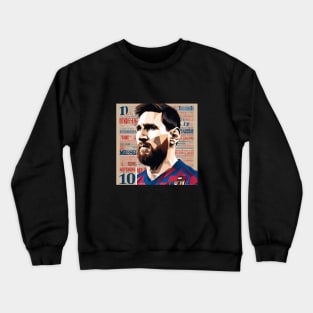 Leo Messi LM10 Tribute Futbol Soccer Gift Artwork Crewneck Sweatshirt